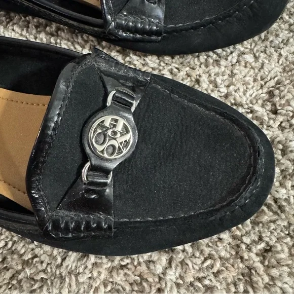 Coach Women's Black Loafers with Silver Accent Size 7 - Picture 5 of 15